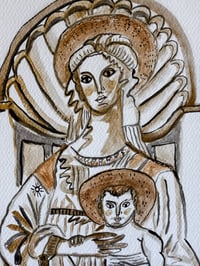 Image 2 of Original Illustration | Madonna and Child No. 7