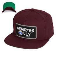 Perritos Only Snapback Burgundy (ships 5-7 days) *FREE SHIPPING*