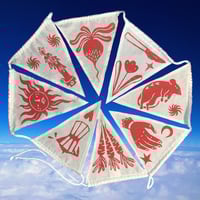 Image 1 of FLAGS linoprinted — RED