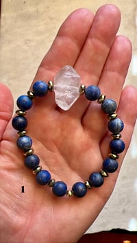 Image 7 of *new* LAPIS, QUARTZ + PYRITE bracelets