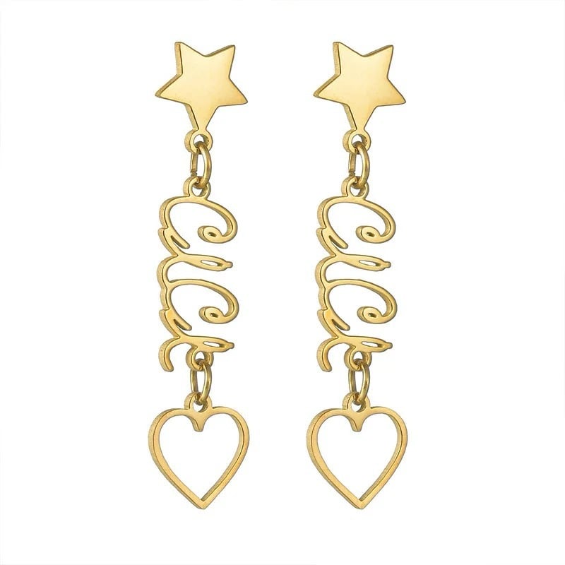 Image of Star hanging earrings