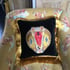 Cobra Head Snake Patch Black Velvet Cushion Cover Image 9