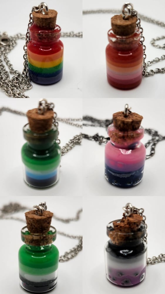 Image of Pride Boba Tea Necklaces | Queer Pride Collection | MADE TO ORDER