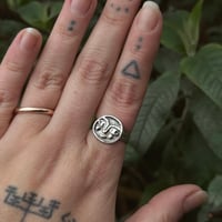 Image 3 of Silver moon face ring