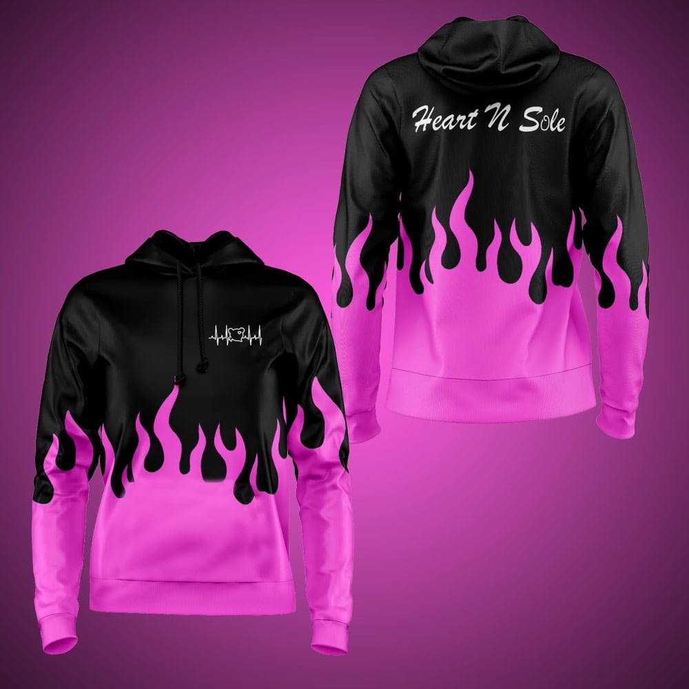 Heart N Sole Two Tone Flame Hoodie