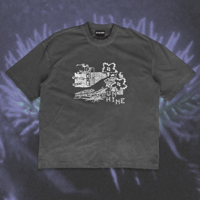 Image 1 of Glitch Boxy Tee Faded Ink - M