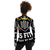 Image 2 of BOSSFITTED Black and Colorful Logo AOP Long Sleeve Women's Compression Shirt 