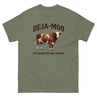 Image 2 of Deja Moo Funny Cow T-Shirt I’ve Heard This Bull Before Humor