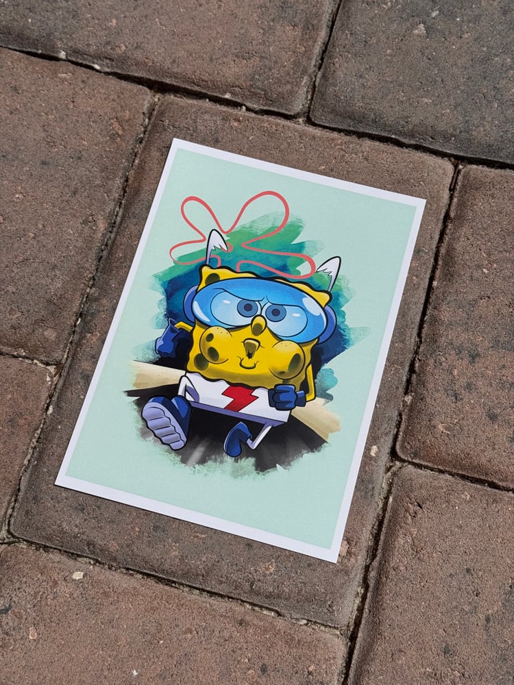 Image of Super Speedy Sponge Boy Print