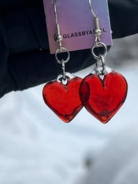 Image 2 of Ruby Slippers Heart Earrings