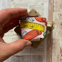 Image 2 of "Back to School" Super Mini Quilted Zipper Bag