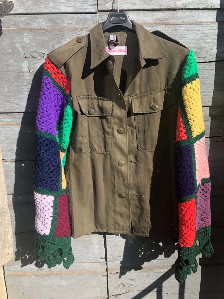 Image of Army vintage jacket Crochet