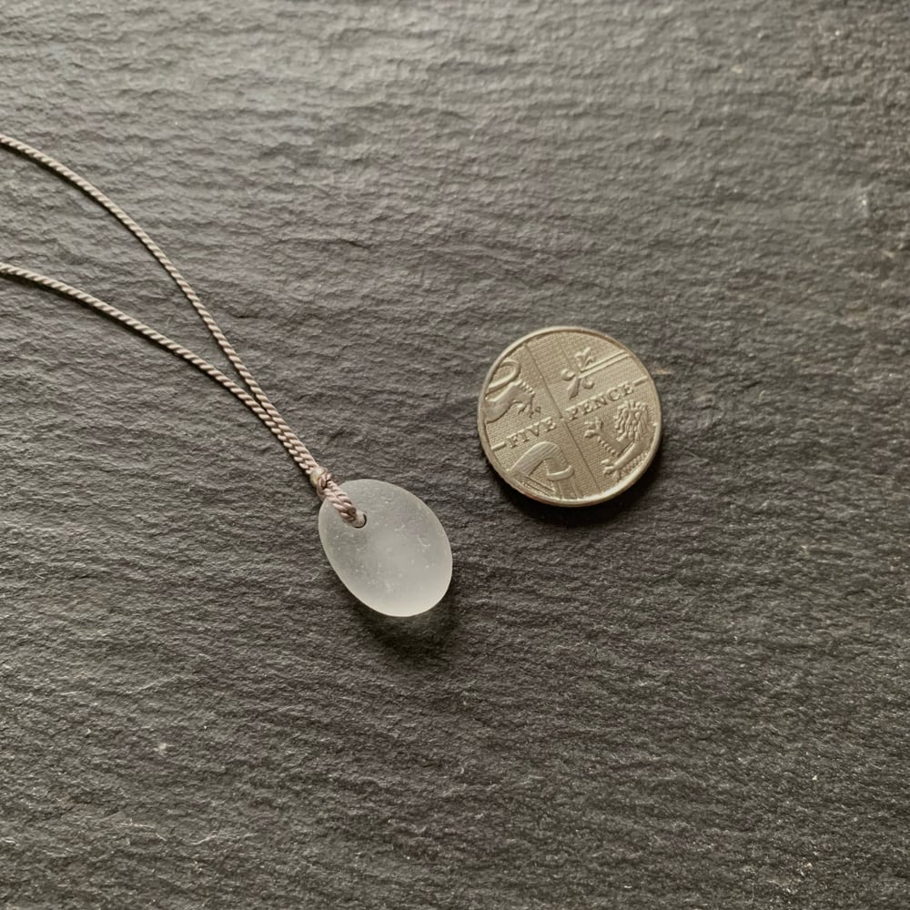 Image of Small white sea glass necklaces