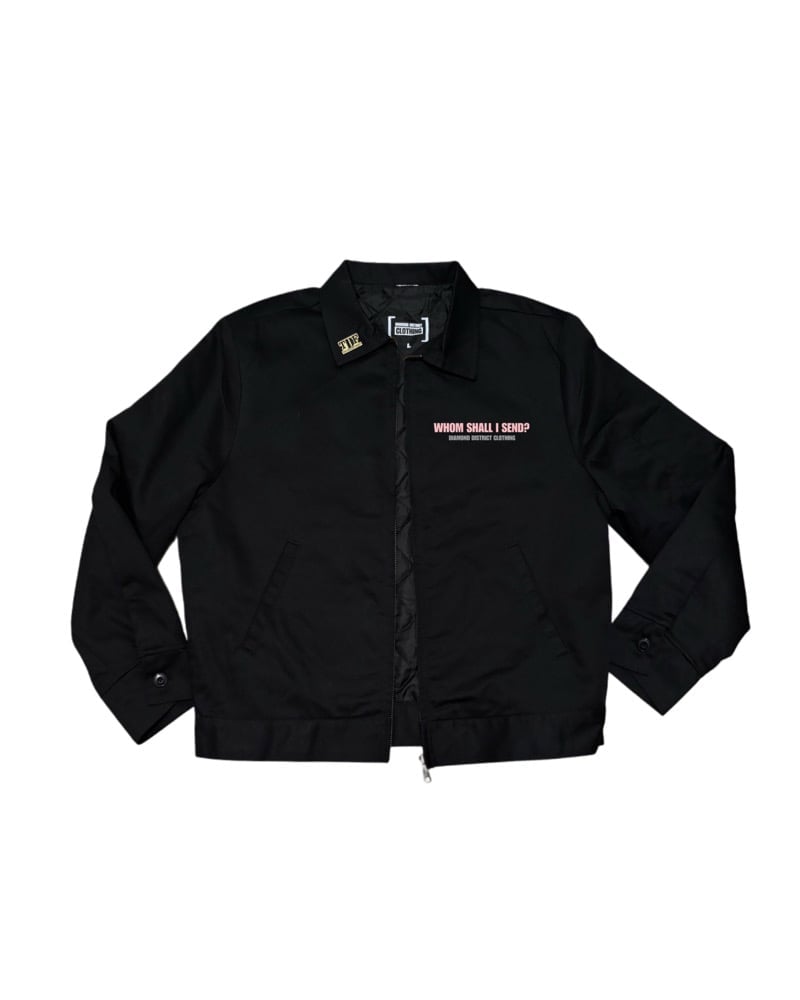 Image of Send me jacket(black/pink)