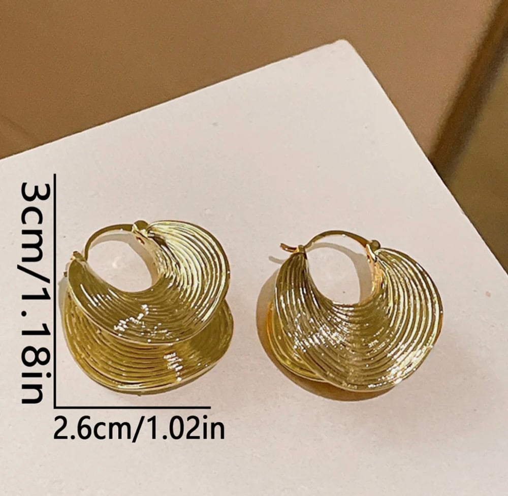 Image of Elgant  Lady Geometric  Solid Color Earrings 
