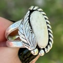 Image 4 of Small White Buffalo Turquoise Handmade Sterling Silver Ring
