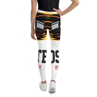 Image 4 of White and Black BossFitted Youth Leggings