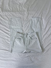 Image 1 of Zara white mom jeans // 36