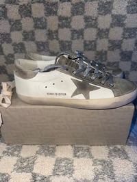 Image 1 of Golden Goose Superstar White/Grey with Embroidery