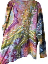 Image 7 of XXL Unisex Adult Soft Long Sleeve Tee in Autumn Geode Ice Dye