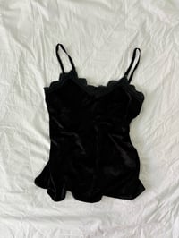 Image 1 of Black velvet top // M 