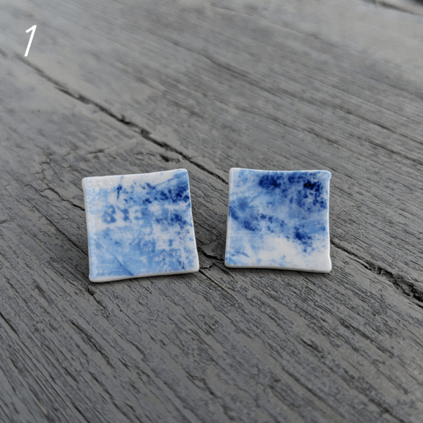 Image of Seascape Stud Earrings