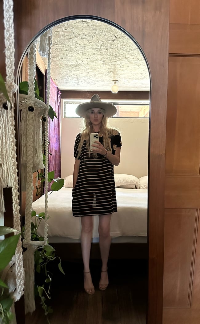 70s Italian linen shift dress