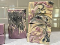 Image 2 of Black Raspberry Vanilla.  Goat milk soap. net wt 6 oz