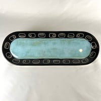 Image 2 of Retro Squares Oval Plate