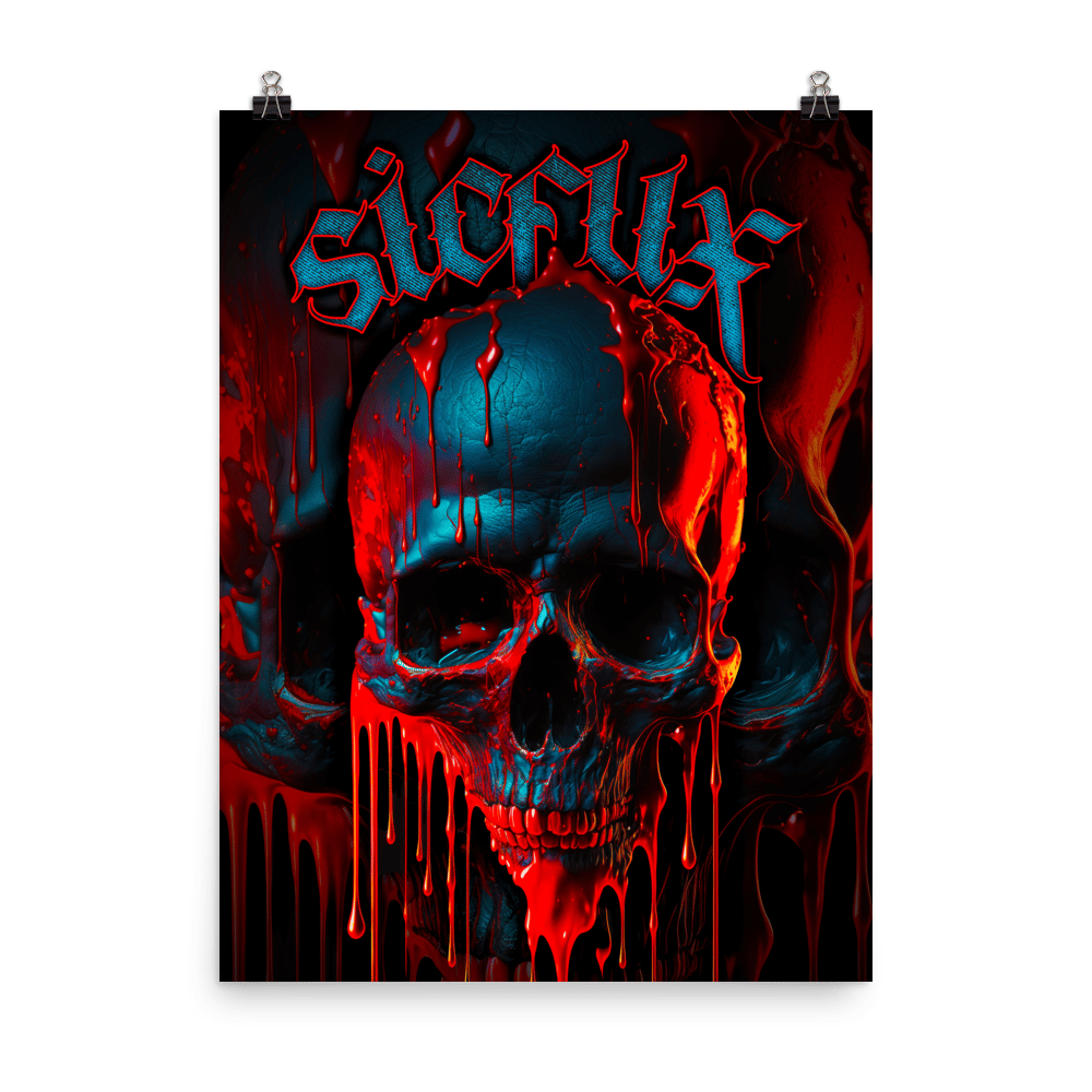 Image of Bloody Skull 18 x 24 Enhanced Poster