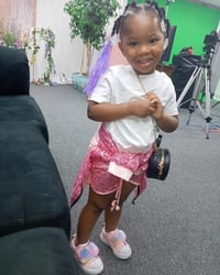 Image 2 of Pink Sparkle Shorts Set