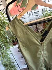 Image 2 of ASOS army green khaki dress