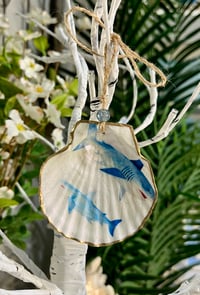 Shark Scallop Shell Ornament O112