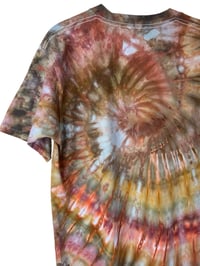 Image 7 of M Adult 100% Combed Cotton T-Shirt in Sedona Spiral Ice Dye 