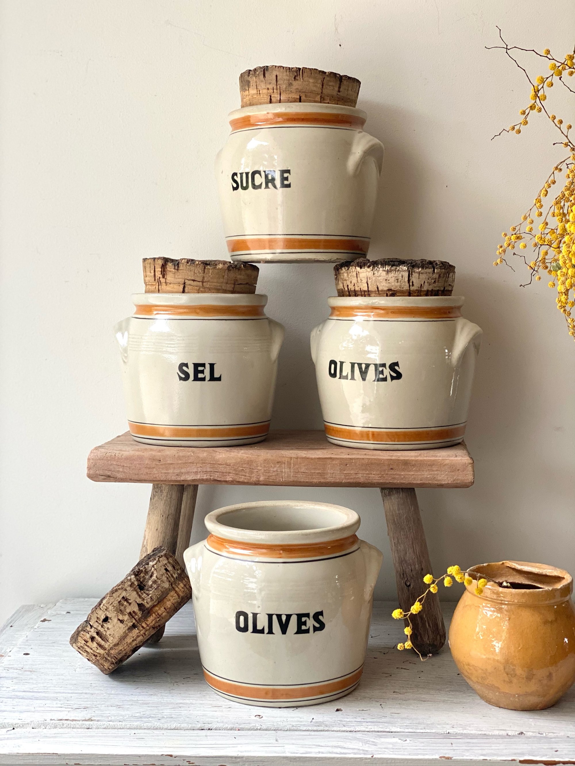 2 pots en grés avec couvercle | Acheter sur 2 pots en grés avec couvercle | Acheter sur