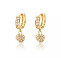 Image 5 of Amour Huggie Hoop Earrings