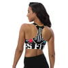 BOSSFITTED Black and Colorful Longline Sports Bra