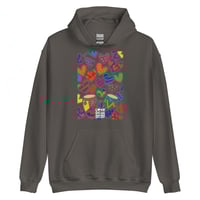 Image 4 of LOVEDCGOGO "LOVE HEARTS CRANK" Dark Unisex Hoodie (see color options)