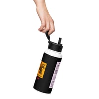 Image 4 of Stainless steel water bottle with a straw (get out of hell free card)