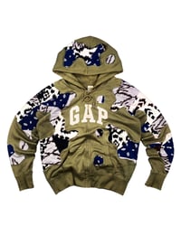 Image 1 of Reworked GAP Batik Patchflow Hoodie Size L