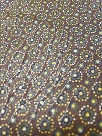 Image 3 of Original Lino Print - Gills - Brown Floral