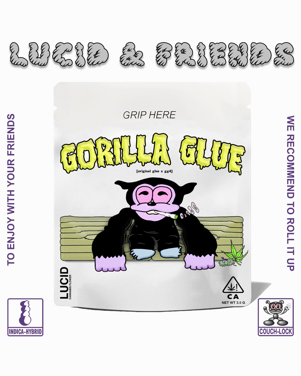 GORILLA GLUE TEE (BLACK) | LUCID 777