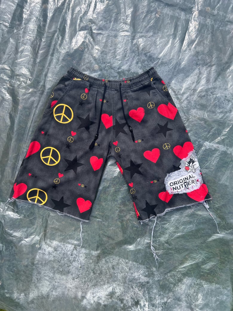 Image of Baggy Shorts - Peace and Love and Stars