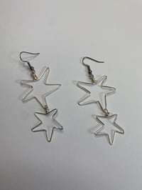 Wire wrapped star earrings