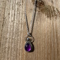 Image 5 of Handmade Sterling Silver Amethyst Pendant With Concho