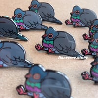 Image 1 of sitting pigeon | hard enamel pin