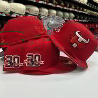 Image 2 of New Era 59Fifty Battle Red / Metallic Silver/ Grey Paisley UV 