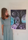Waiting for the night. Original canvas painting