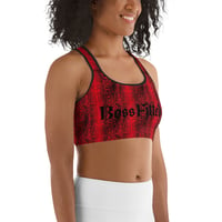 Image 2 of BOSSFITTED Red Snake Skin Sports Bra