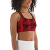 BOSSFITTED Red Snake Skin Sports Bra